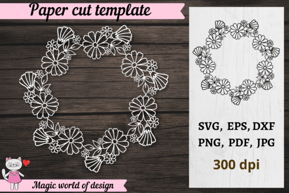 Chamomile Floral Frame Svg Cricut SVG