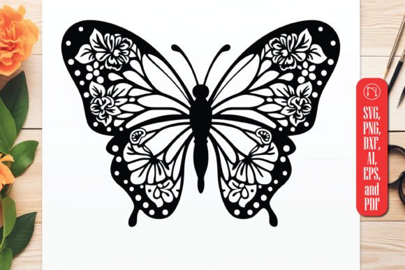 Cricut Floral Butterfly SVG