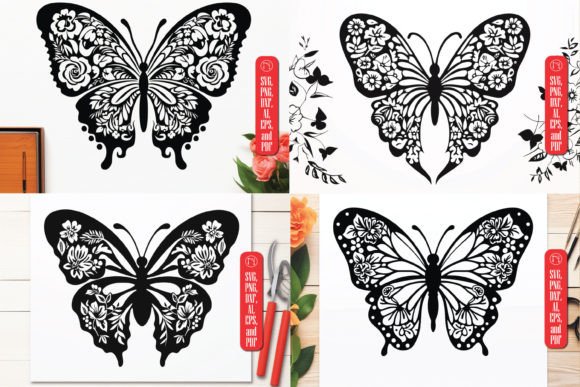 Cricut Floral Butterfly SVG Bundle