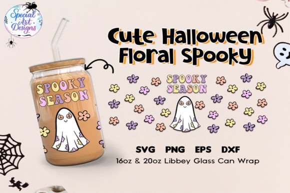 Cute Holloween Floral Spooky Svg