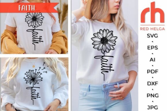 Floral Faith SVG: A Spiritual Embroidery Design