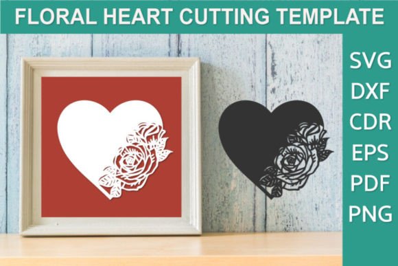 Floral Heart SVG, Bouquet of Roses Heart