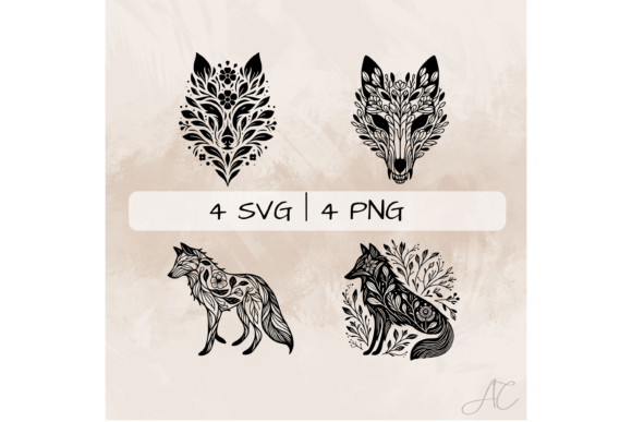 Floral Wolf SVG Bundle Review