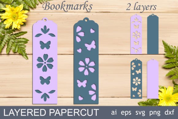 Flowers Bookmarks Svg, Floral Gift Tags