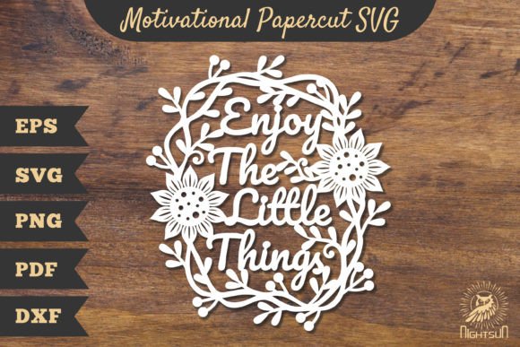 Motivational Floral Papercut SVG 1