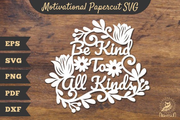 Motivational Floral Papercut SVG 5