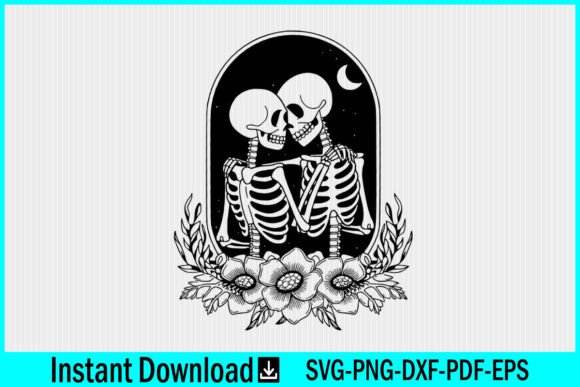 Skeleton Lovers SVG Floral Skeleton SVG